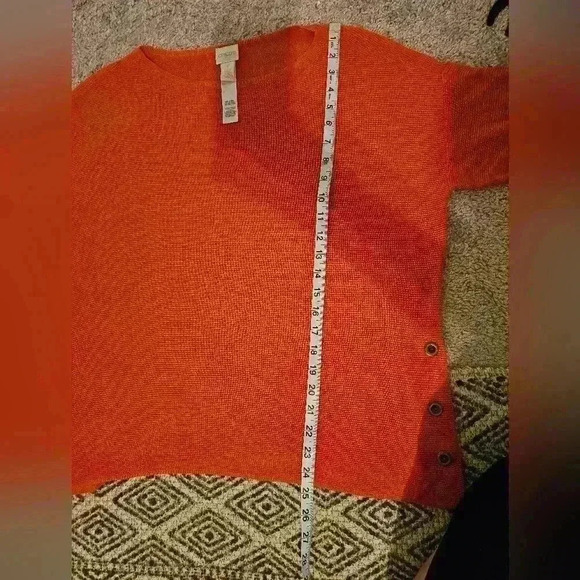 Chico's Orange Tunic Petite Size 1 (S) - Picture 6 of 6